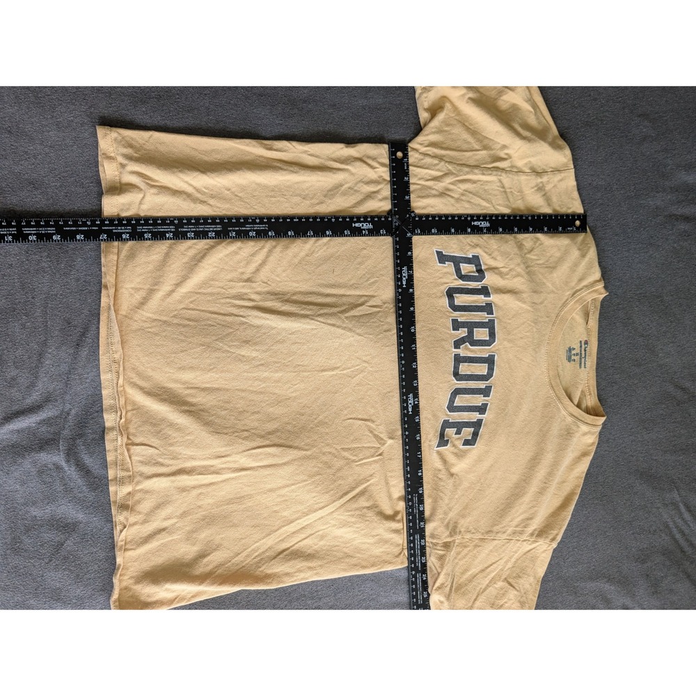 Champion Purdue University T-Shirt Mens XL Yellow Gold Short Sleeve Graphic Tee